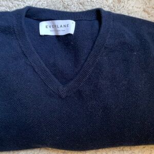 Everlane V-Neck Sweater - Navy